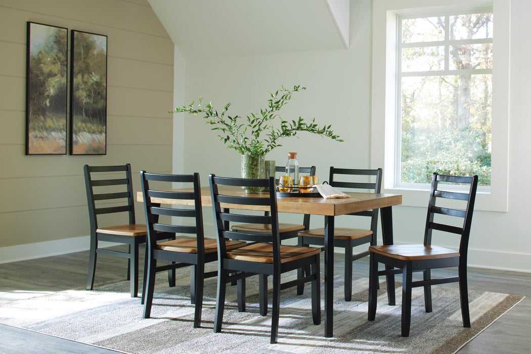 Blondon Dining Table and 6 Chairs (Set of 7) - Red Gate Home Furnishings (Ball Ground, GA)