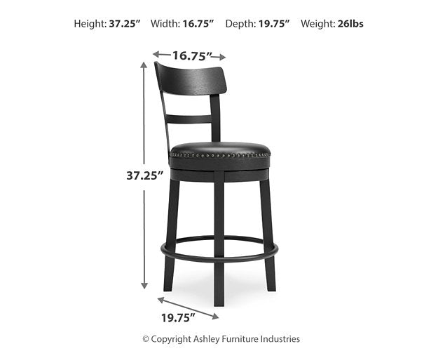 Valebeck Counter Height Bar Stool - Red Gate Home Furnishings (Ball Ground, GA)