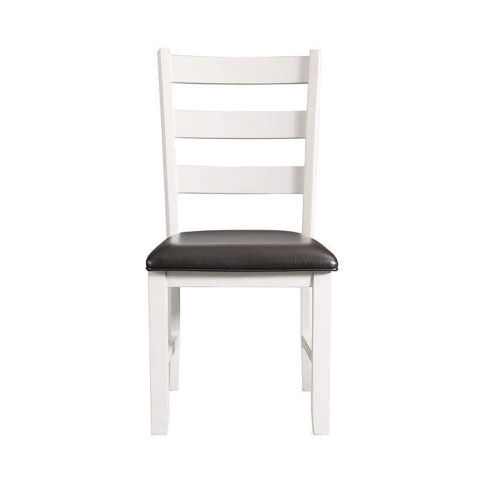 Martin 5 Pc Dining set (Dark Brown Top - White Base)