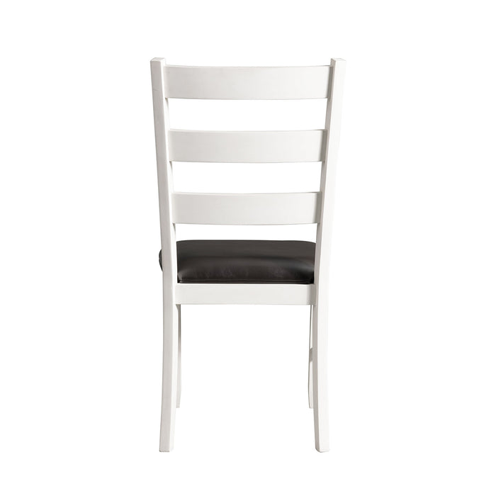 Martin 3 pc Drop Leaf Dining Set (Dark Brown Top - White Base)