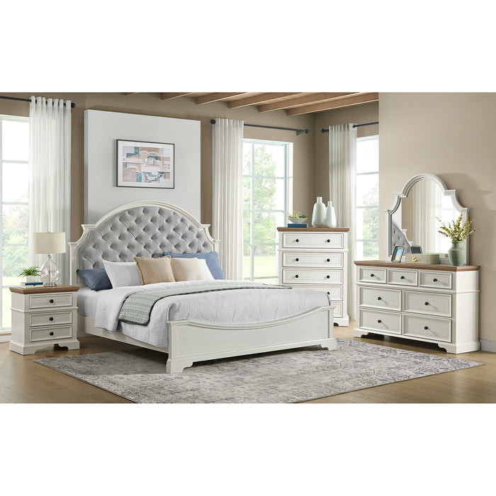 Eastwood Youth 5-Drawer Chest in Brown and Off-White