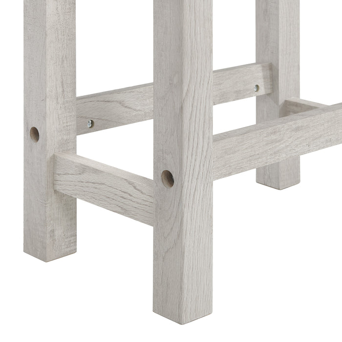 Eleanor Bar Table Single Pack (1 Tables + 3 Stools) in White
