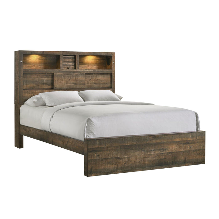 Bailey Queen Bookcase Panel Bed with Bluetooth - Red Gate Home Furnishings (Ball Ground, GA)