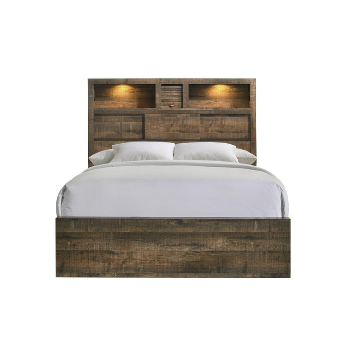 Bailey Queen Bookcase Panel Bed with Bluetooth - Red Gate Home Furnishings (Ball Ground, GA)