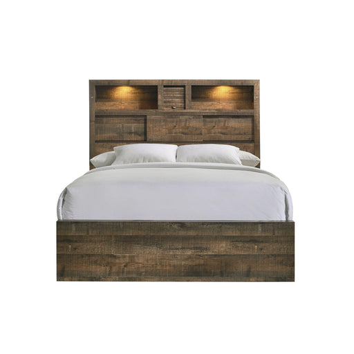 Bailey King Bookcase Panel Bed with Bluetooth - Red Gate Home Furnishings (Ball Ground, GA)