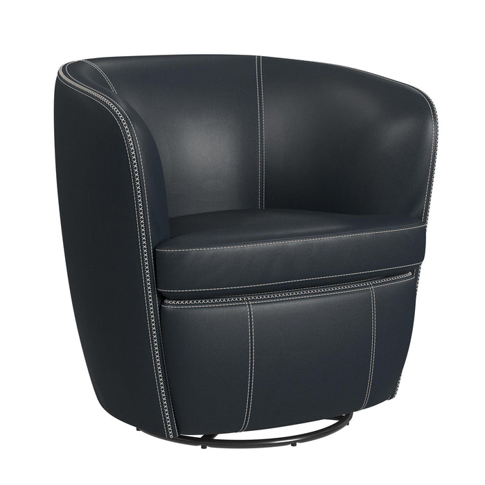 Vito Swivel Chair in Pebble Navy
