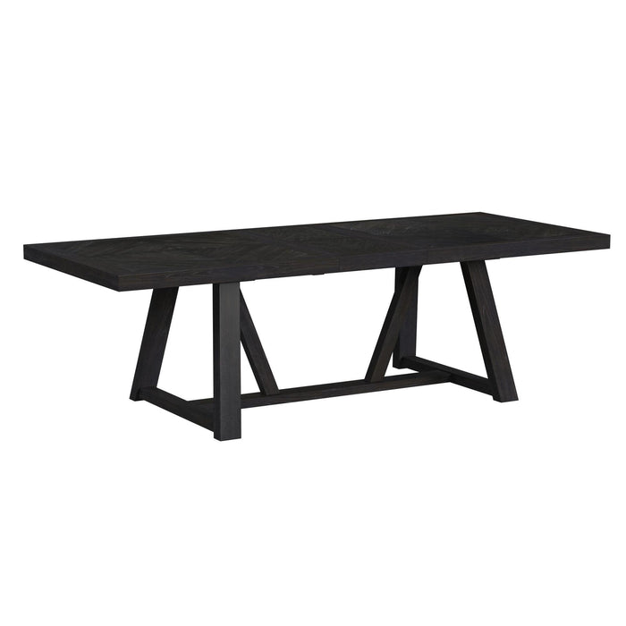Transcend Standard Height Dining Set in Charcoal-Table and Four Chairs