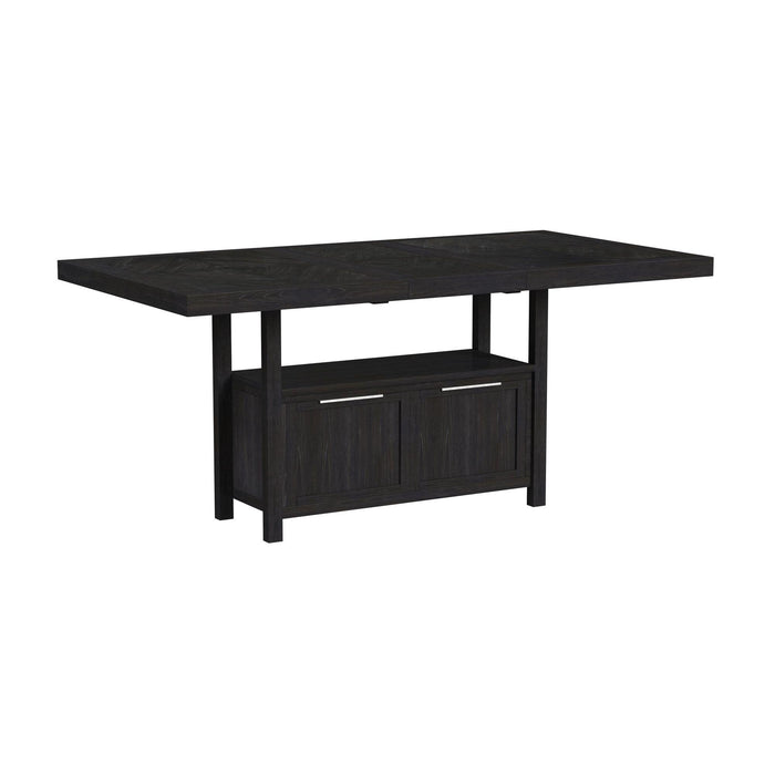 Transcend Counter Height Dining Set in Charcoal-Table and Four Chairs