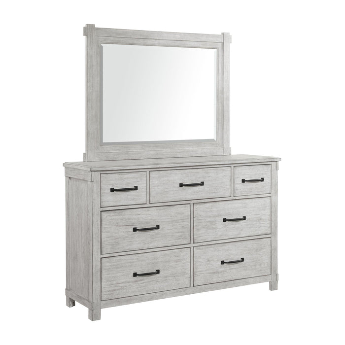Scott Dresser & Mirror Set White Finish
