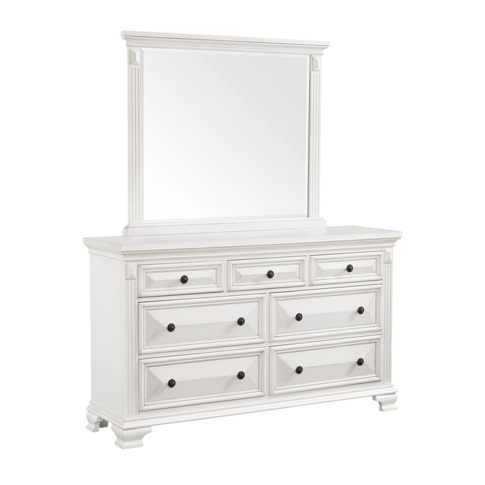 antique white dresser with mirror Red Barrel Studio Bowersville 7-Drawer Bedroom Mirror, and rub throughs Large White Dresser w/Mirror