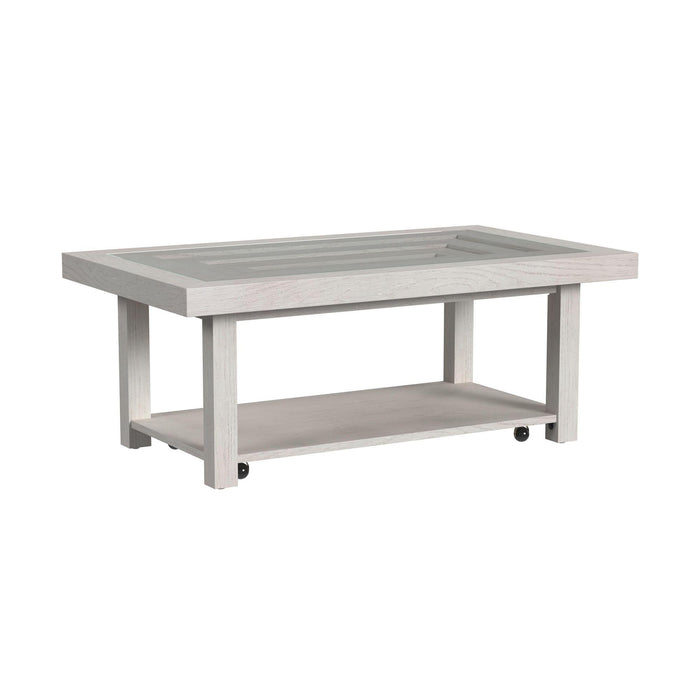 Avalanche 3PC Occasional Table Set in Antique White-Coffee Table & Two End Table