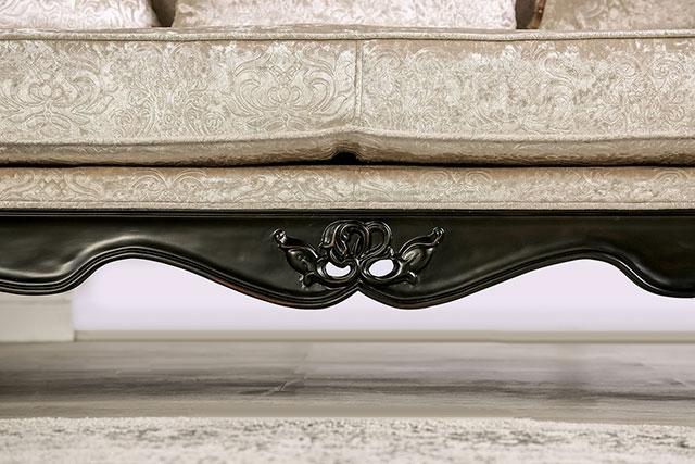 Acapulco White & Espresso Sofa - Red Gate Home Furnishings (Ball Ground, GA)