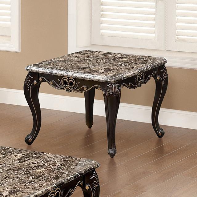 Albacete End Table Walnut & Campage - Red Gate Home Furnishings (Ball Ground, GA)