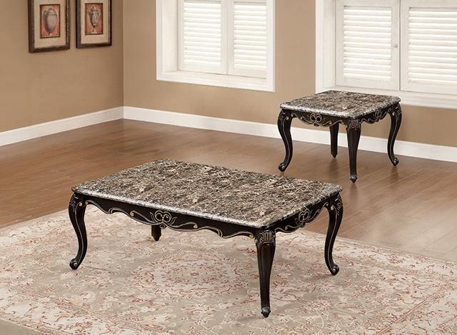 Albacete End Table Walnut & Campage - Red Gate Home Furnishings (Ball Ground, GA)