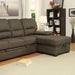 ALCESTER Brown & Gray Sectional w/ Sleeper, Ash - Red Gate Home Furnishings (Ball Ground, GA)
