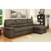 ALCESTER Brown & Gray Sectional w/ Sleeper, Ash - Red Gate Home Furnishings (Ball Ground, GA)