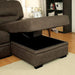 ALCESTER Brown & Gray Sectional w/ Sleeper, Ash - Red Gate Home Furnishings (Ball Ground, GA)