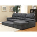 ALCESTER Brown & Gray Sectional w/ Sleeper, Ash - Red Gate Home Furnishings (Ball Ground, GA)