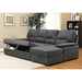 ALCESTER Brown & Gray Sectional w/ Sleeper, Ash - Red Gate Home Furnishings (Ball Ground, GA)
