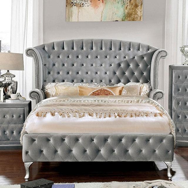 Alzir Bed Grey & Blue - Red Gate Home Furnishings (Ball Ground, GA)