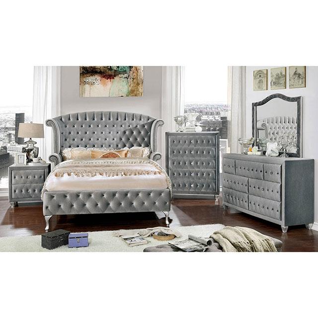 Alzir Bed Grey & Blue - Red Gate Home Furnishings (Ball Ground, GA)