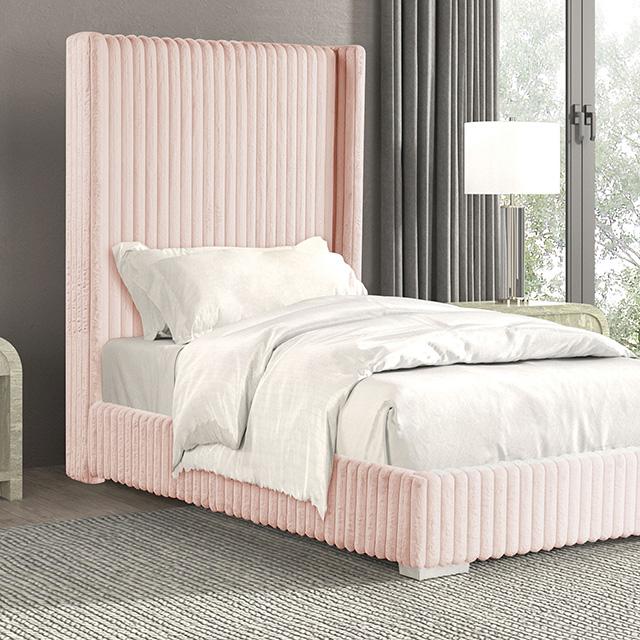 Cadwell Bed Black, Grey, Pink & White - Red Gate Home Furnishings (Ball Ground, GA)