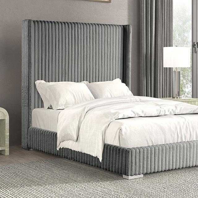 Cadwell Bed Black, Grey, Pink & White - Red Gate Home Furnishings (Ball Ground, GA)