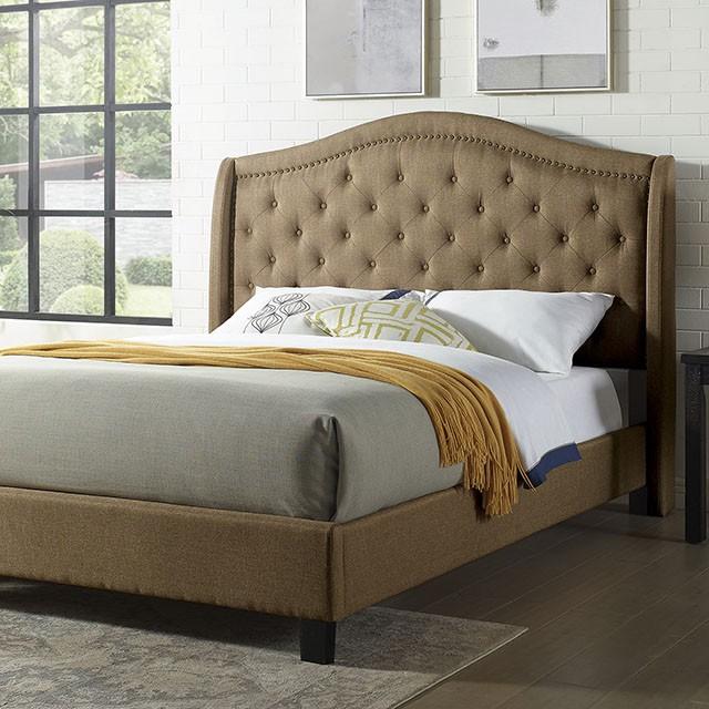 Carly Cal.King, E.King, Full, & Queen Bed Grey & Brown - Red Gate Home Furnishings (Ball Ground, GA)