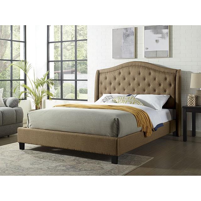 Carly Cal.King, E.King, Full, & Queen Bed Grey & Brown - Red Gate Home Furnishings (Ball Ground, GA)