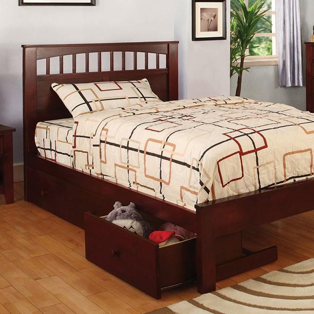 Carus Cherry Twin Bed - Red Gate Home Furnishings (Ball Ground, GA)