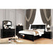 Castor Bed Black, Chrome, & White - Red Gate Home Furnishings (Ball Ground, GA)
