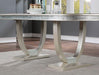CATHALINA Oval Dining Table, Silver - Red Gate Home Furnishings (Ball Ground, GA)