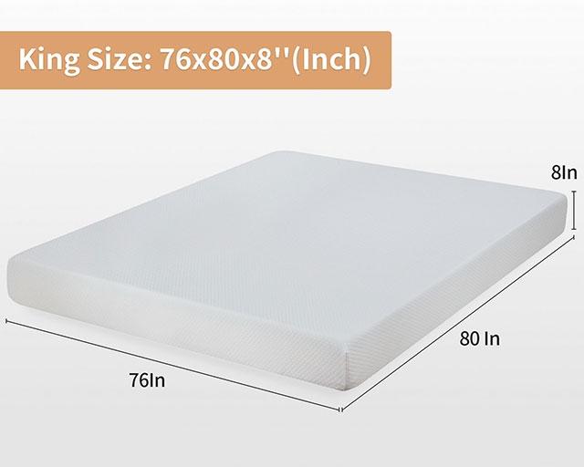 Artemisia 8" Memory Foam Mattress White