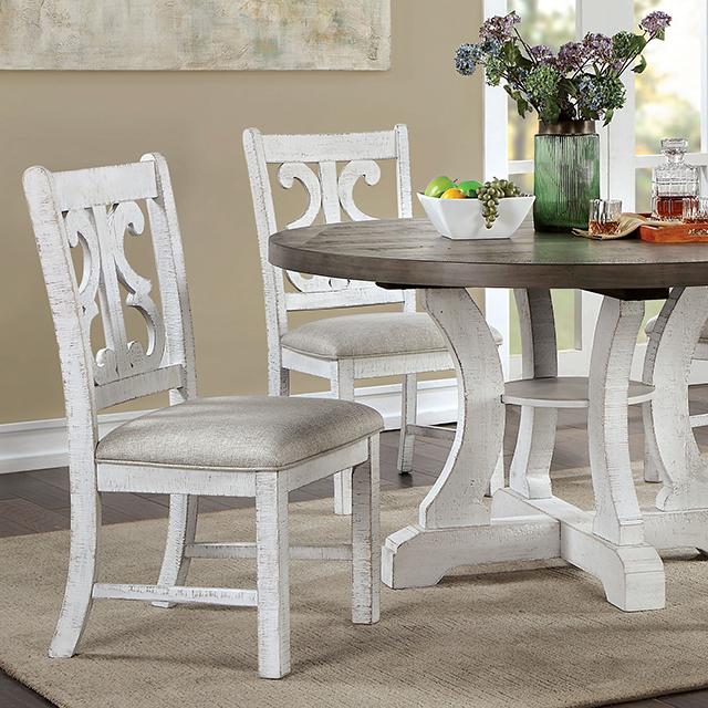 AULETTA Round Dining Table, Gray - Red Gate Home Furnishings (Ball Ground, GA)