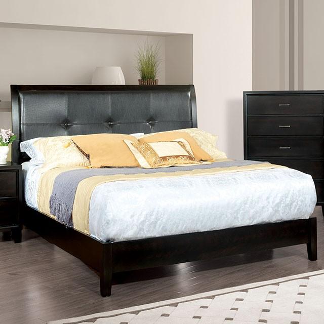 Enrico Full Queen Bed Brown, Black, & Cherry - Red Gate Home Furnishings (Ball Ground, GA)