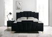 Florizel Bed Black & Red - Red Gate Home Furnishings (Ball Ground, GA)
