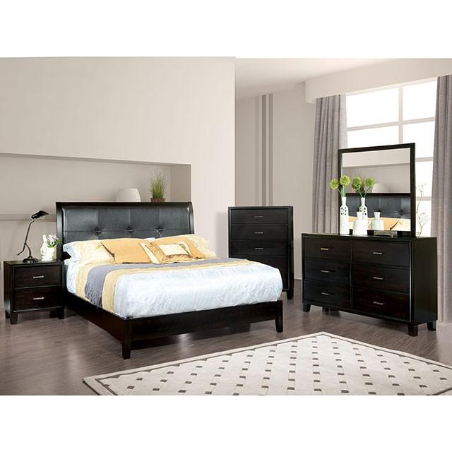 Enrico Full Queen Bed Brown, Black, & Cherry - Red Gate Home Furnishings (Ball Ground, GA)
