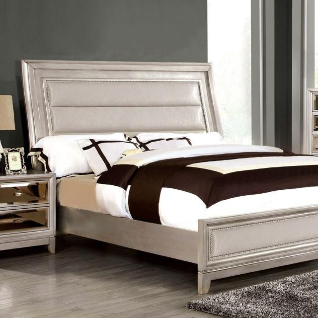 Golva Bed Beige & Black - Red Gate Home Furnishings (Ball Ground, GA)