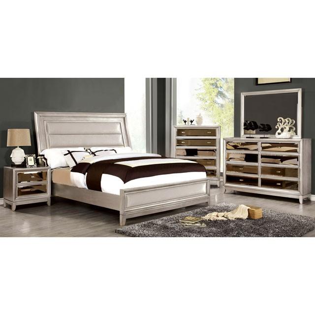 Golva Bed Beige & Black - Red Gate Home Furnishings (Ball Ground, GA)