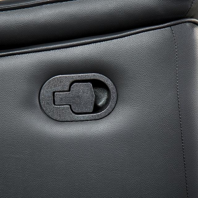 Bienne Sofa Manual Recliner White & Black - Red Gate Home Furnishings (Ball Ground, GA)