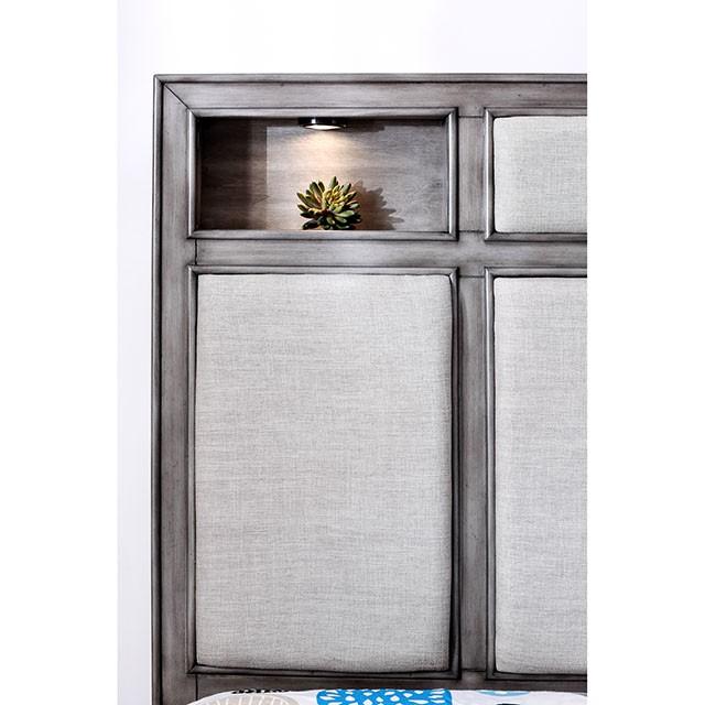 DAPHNE Gray Cal.King, E.King & Queen Bed - Red Gate Home Furnishings (Ball Ground, GA)