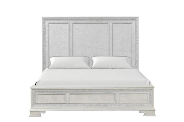 Stella Mia E.King & Queen Bed White & White