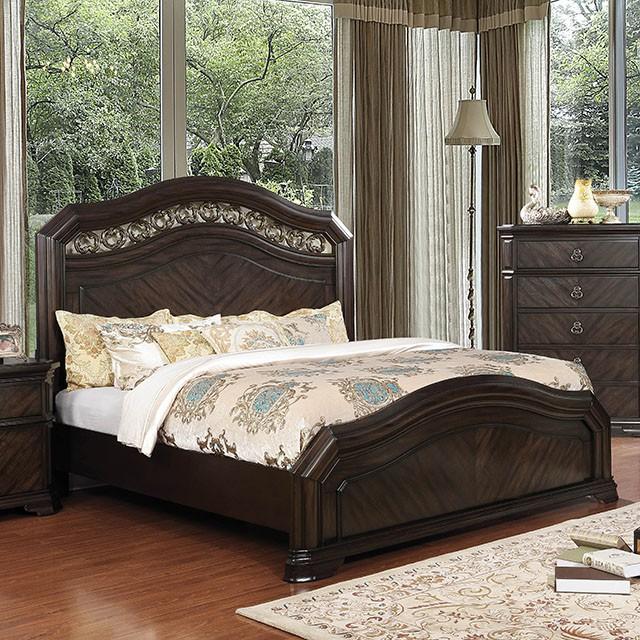 Calliope Bed Walnut & Oak - Red Gate Home Furnishings (Ball Ground, GA)