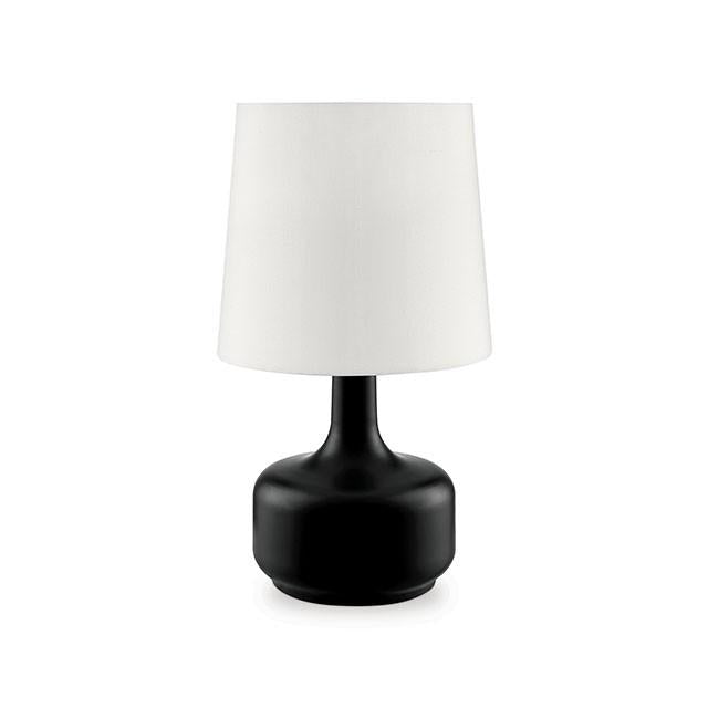 Farah Black 17"H Matte Black Table Lamp image