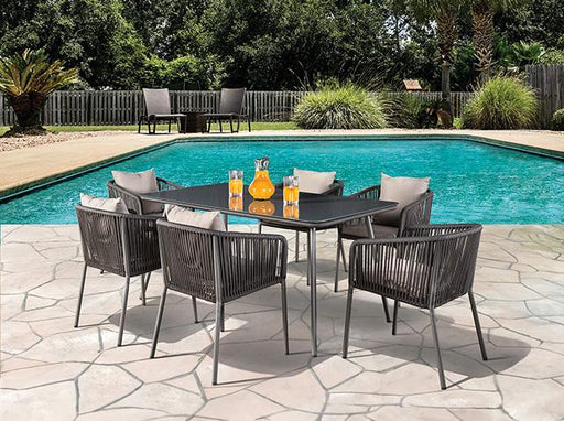 Tushari 8 Pc. Outdoor Dining Set - Red Gate Home Furnishings (Ball Ground, GA)