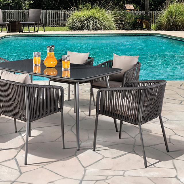 Tushari 8 Pc. Outdoor Dining Set - Red Gate Home Furnishings (Ball Ground, GA)