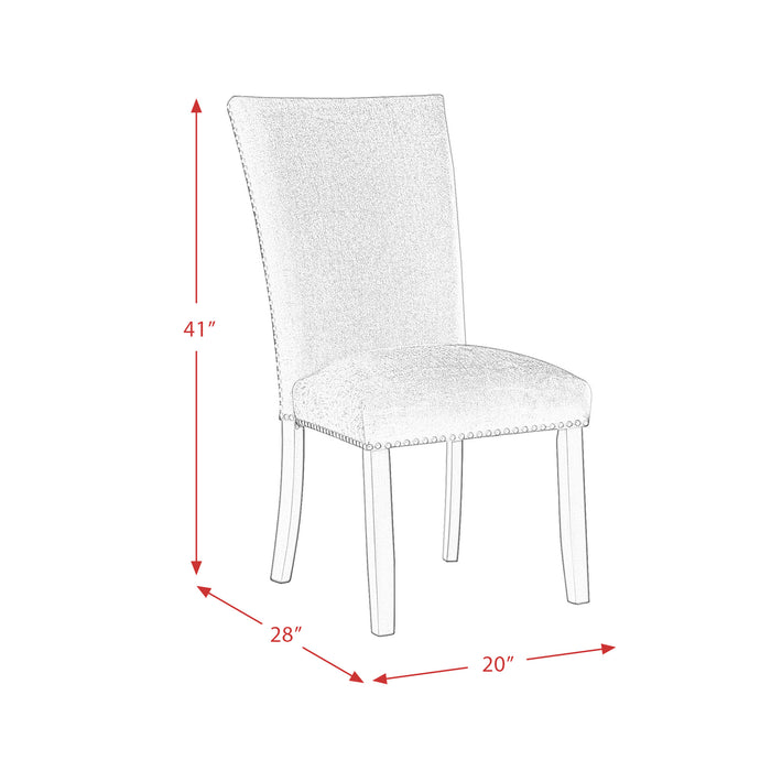 Valentino White 5PC Dining Set-Table & Four Blue Chairs
