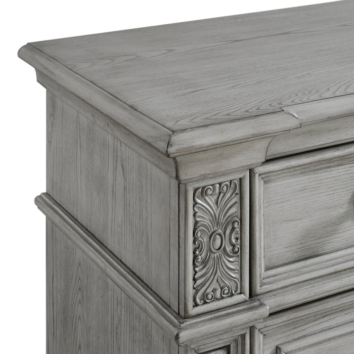 grey corner dresser Two Tone Corner Drawers for Bedroom