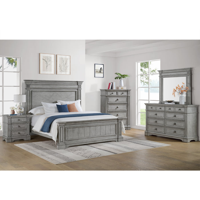 grey dresser with mirror set Picket House Furnishings Madison Dresser with Mirror, Gray
