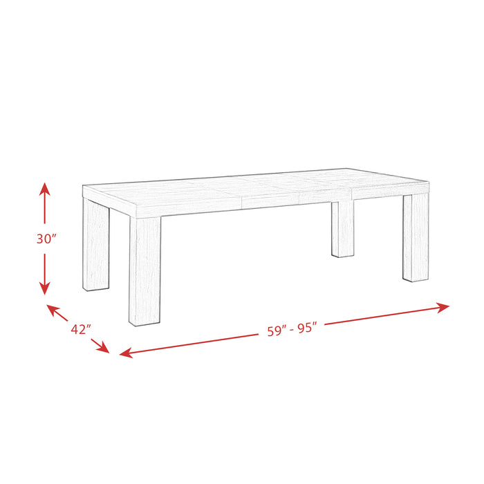Grady 7PC Dining Set-Table & Six Slat Back Chairs